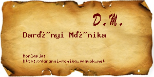 Darányi Mónika névjegykártya